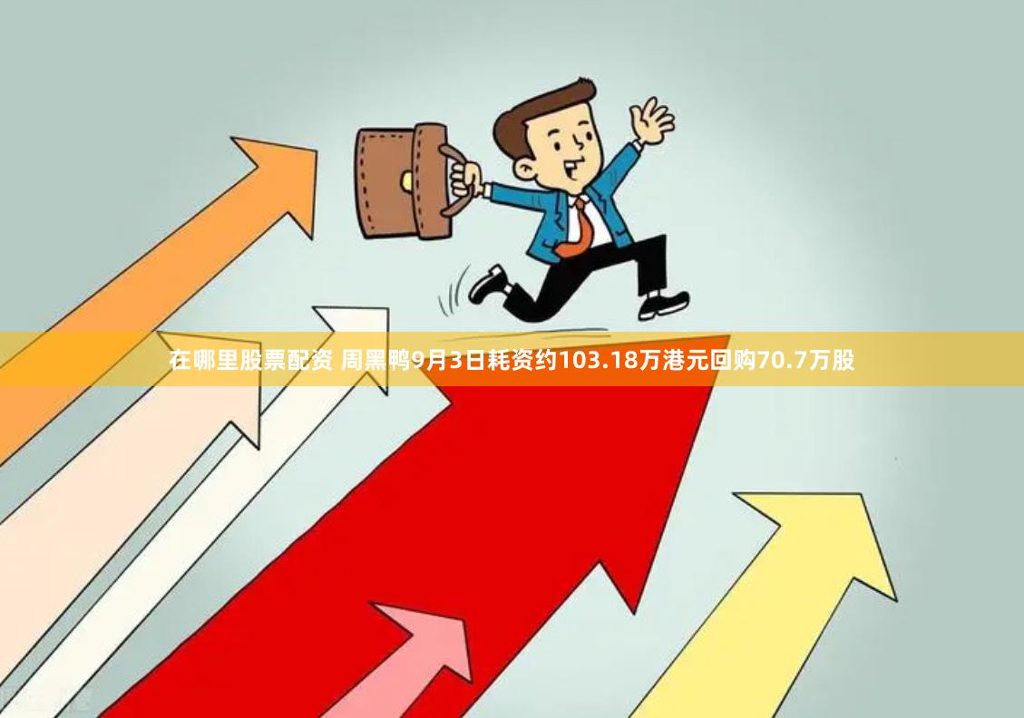 在哪里股票配资 周黑鸭9月3日耗资约103.18万港元回购70.7万股